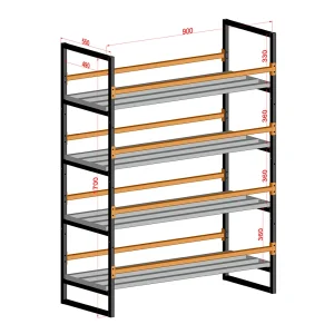 Стеллаж 1700 х 550 х 900